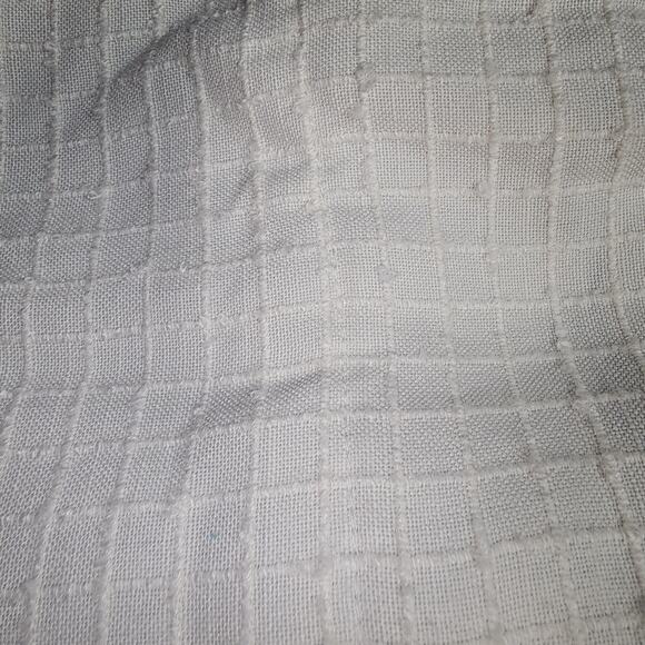 Threshold black out curtain set W 54'' x L 63'' New ivory texture plaid - Picture 6 of 9